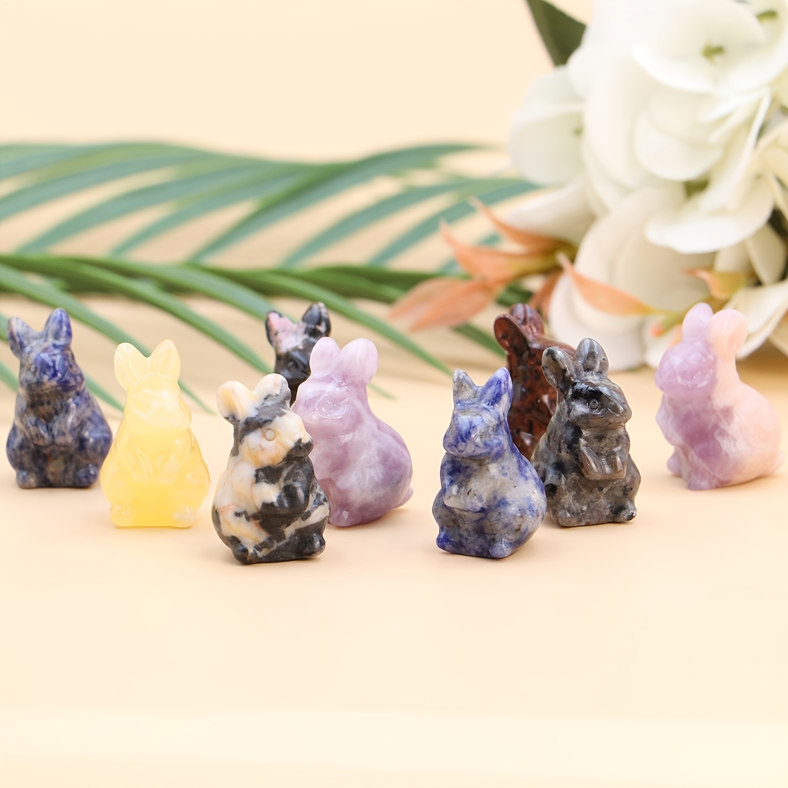Crystal Rabbit Quartz Gemstones For Decor Craft Collection
